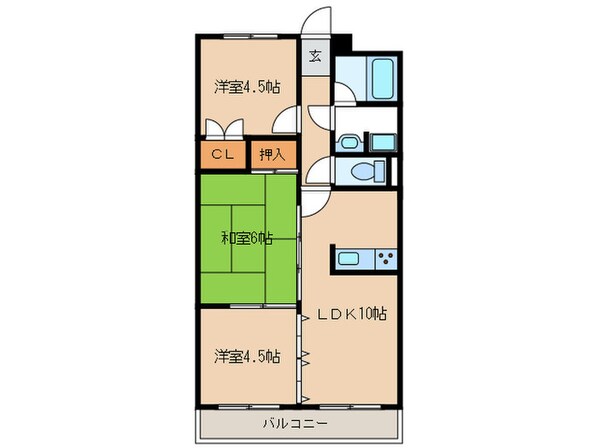 ダイナコート春日(203)の物件間取画像